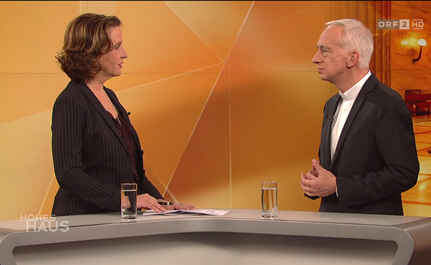 Caritas-Präsident Michael Landau im 'Hohen Haus' / Screenshot der ORF-Sendung 'Hohes Haus' am 2. Dezember 2018 mit Michael Landau