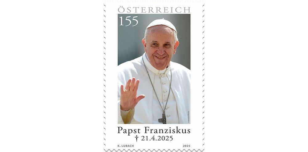 Sonderbriefmarke zum Tod von Papst Franziskus / Österreichische Post Post würdigt verstorbenen Papst Franziskus mit Sonderbriefmarke