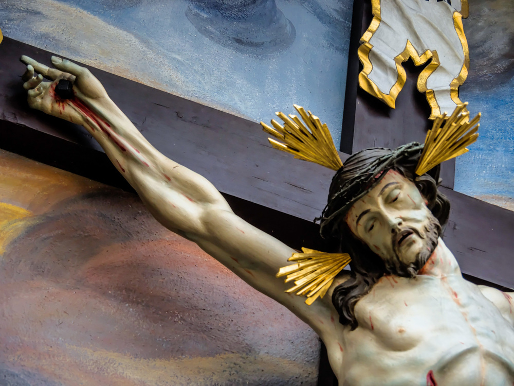 Christus am Kreuz / Erwin Wodicka - wodicka@aon.at, Erwin Wodicka Kreuzigung Jesus Christus. Symbolfoto für Ostern.
