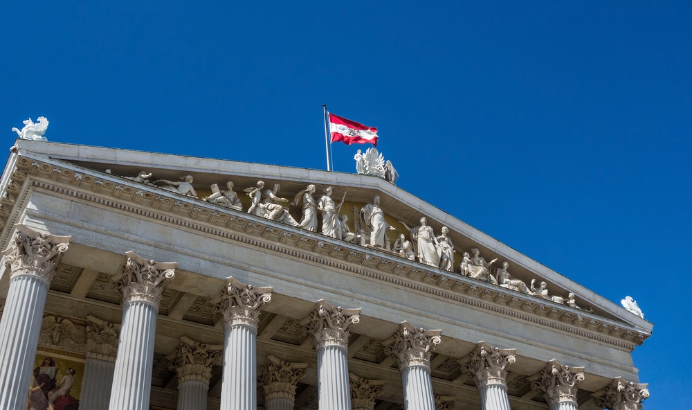 Das ?sterreichische Parlament in Wien. Sitz der Regierung