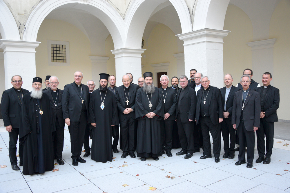 Katholisch-orthodoxes Bischofstreffen / Georg Pulling / kathpress Begegnung der katholischen und orthodoxen Bischofskonferenz im Wiener Erzbischöflichen Palais