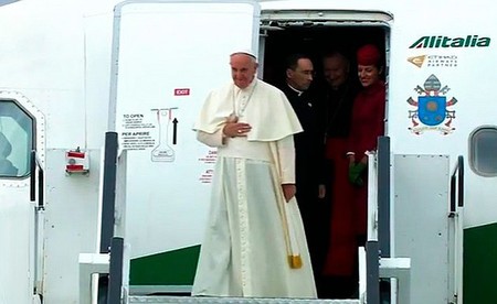 Papst Franziskus erreicht Krakau / ctv